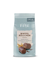 Vivani Chocolade wafelrolletjes melk bio 125 Gram