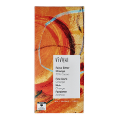 Vivani Chocolade puur sinaasappel 70% bio 80.00 Gram