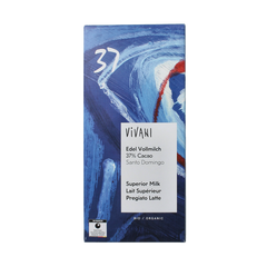 Vivani Chocolade melk 37% bio 80 Gram