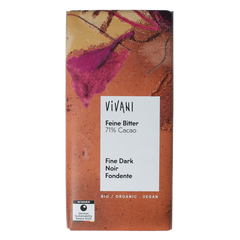 Vivani Chocolade puur 71% bio 80 Gram