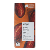 Vivani Chocolade puur 60% dadel gezoet bio 80.00 Gram