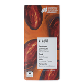 Vivani Chocolade puur 60% dadel gezoet bio 80 Gram
