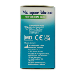 3M Micropore silicone hechtpleister 2.5cm x 5m 1 Stuks