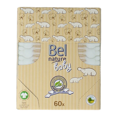 Bel Nature Wattenstaafjes baby 60 Stuks