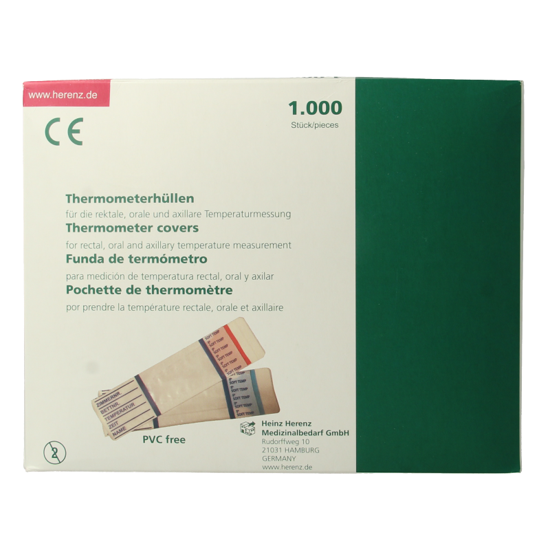 Mainit Thermometer hoes plastic wegwerp 1000 Stuks