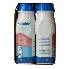 Fresubin Energy drink aardbei 200ml 4 Stuks