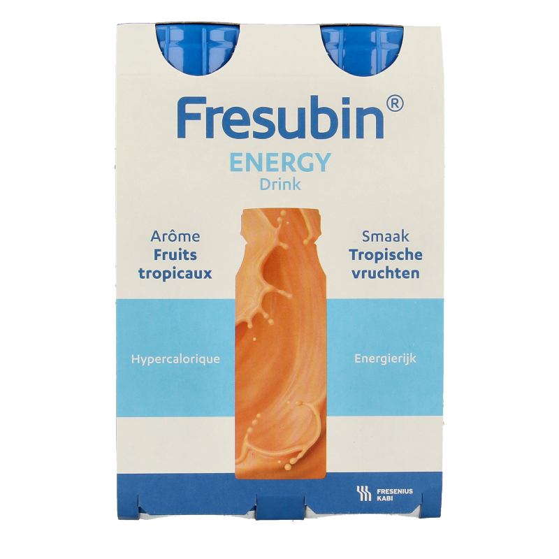 Fresubin Energy drink tropische vruchten 200ml 4 Stuks