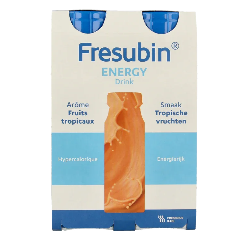 Fresubin Energy drink tropische vruchten 200ml 4 Stuks