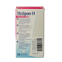 3M Medipore hechtpleister 10cm x 5m 1.00 Stuks
