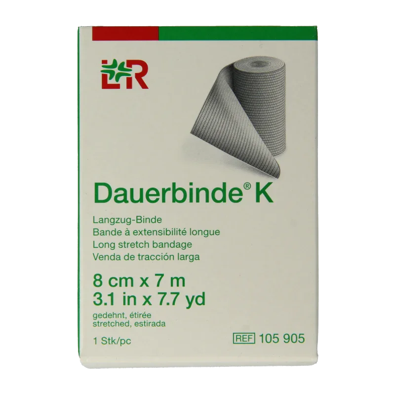 Dauerbinde K elastische zwachtel 7m x 8cm 1 Stuks