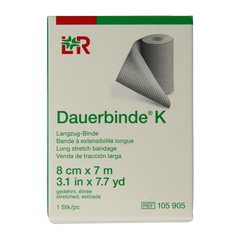 Dauerbinde K elastische zwachtel 7m x 8cm 1 Stuks