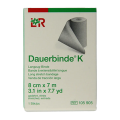 Dauerbinde K elastische zwachtel 7m x 8cm 1 Stuks