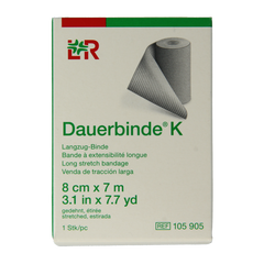 Dauerbinde K elastische zwachtel 7m x 8cm 1.00 Stuks