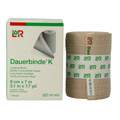 Dauerbinde K elastische zwachtel 7m x 8cm 1 Stuks