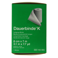 Dauerbinde K elastische zwachtel 7m x 8cm 1 Stuks