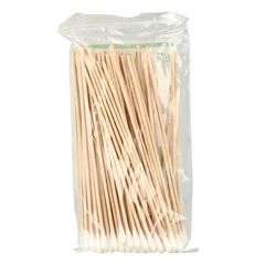 Lohmann&Rauscher Wattenstokje kleine tip hout 15cm 100 Stuks