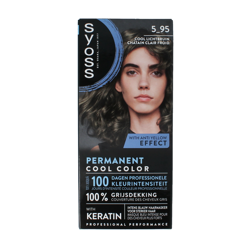 Syoss Permanent cool color 5-95 lichtbruin 1.00 Set