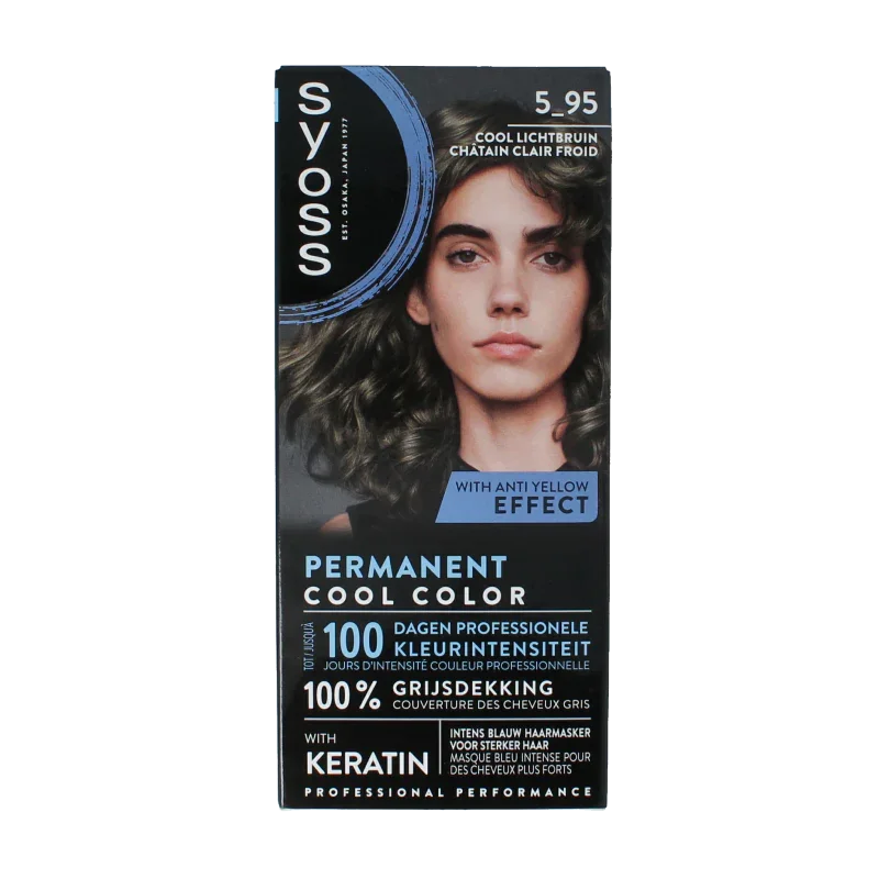 Syoss Permanent cool color 5-95 lichtbruin 1 Set