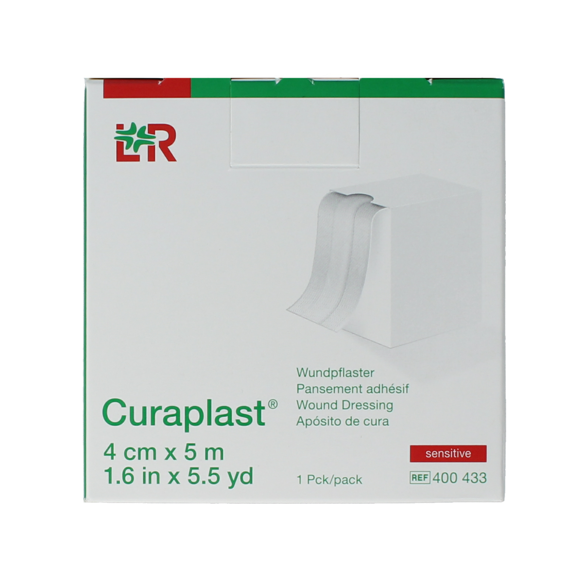 Curaplast Sensitive wondpleister 5m x 4cm 1.00 Rol
