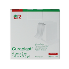 Curaplast Sensitive wondpleister 5m x 4cm 1.00 Rol