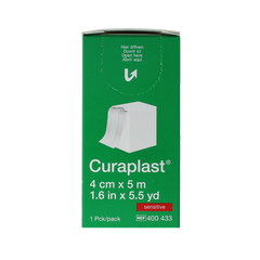 Curaplast Sensitive wondpleister 5m x 4cm 1.00 Rol