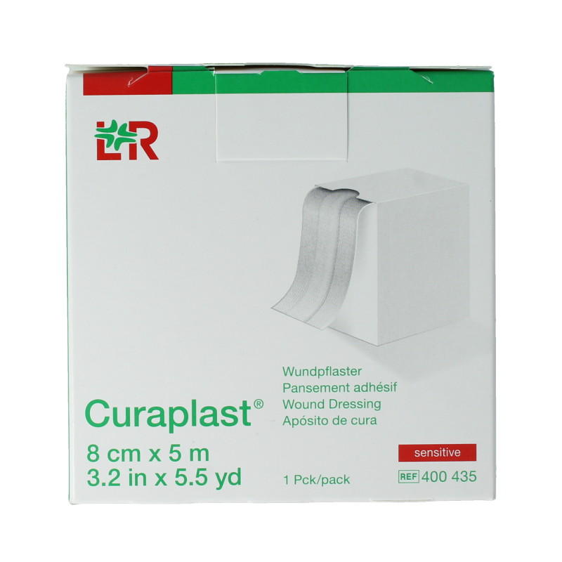 Curaplast Sensitive wondpleister 5m x 8cm 1 Rol