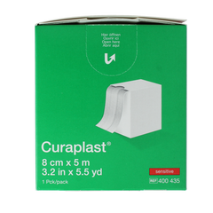 Curaplast Sensitive wondpleister 5m x 8cm 1 Rol