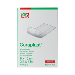 Curasept Sensitive wondsnelverband 10cm x 6cm 10.00 Stuks