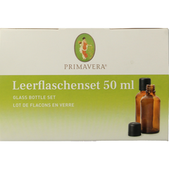 Primavera Lege flessen set 6x50ml schenkdop bruin glas 1 Set