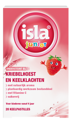 Isla Junior keelpastilles aardbei 20 Pastilles