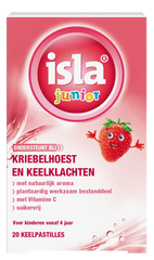 Isla Junior keelpastilles aardbei 20 Pastilles