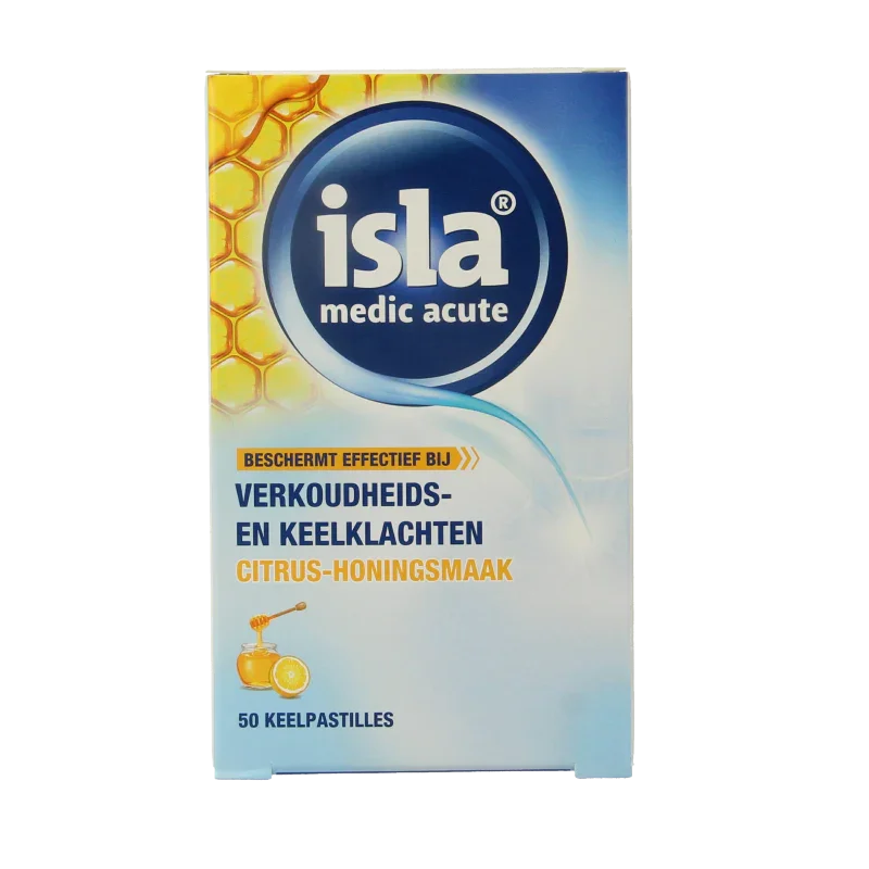 Isla Citrus honing keelpastille 50 Pastilles