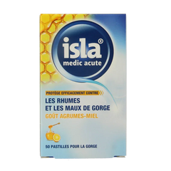 Isla Citrus honing keelpastille 50 Pastilles