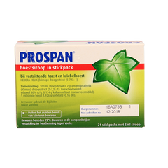 Prospan Hedera helix stickpack 5 ml 21 Stuks