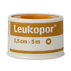 Leukopor Hechtpleister 5m x 2.50cm 1 Stuks