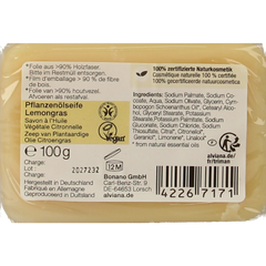 Alviana Citroengras zeep 100.00 Gram