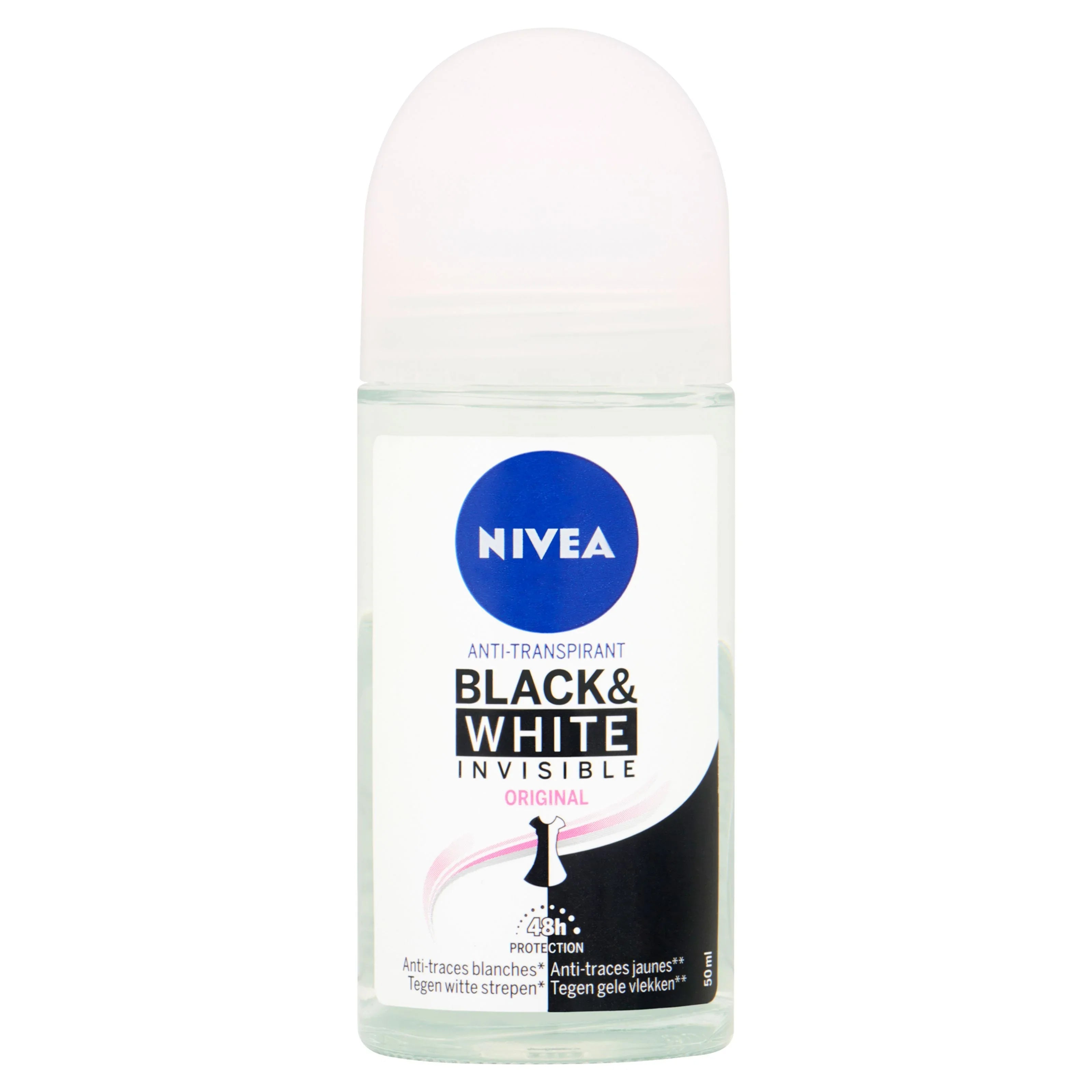 Nivea Deodorant roller invisible black & white clear 50 Milliliter