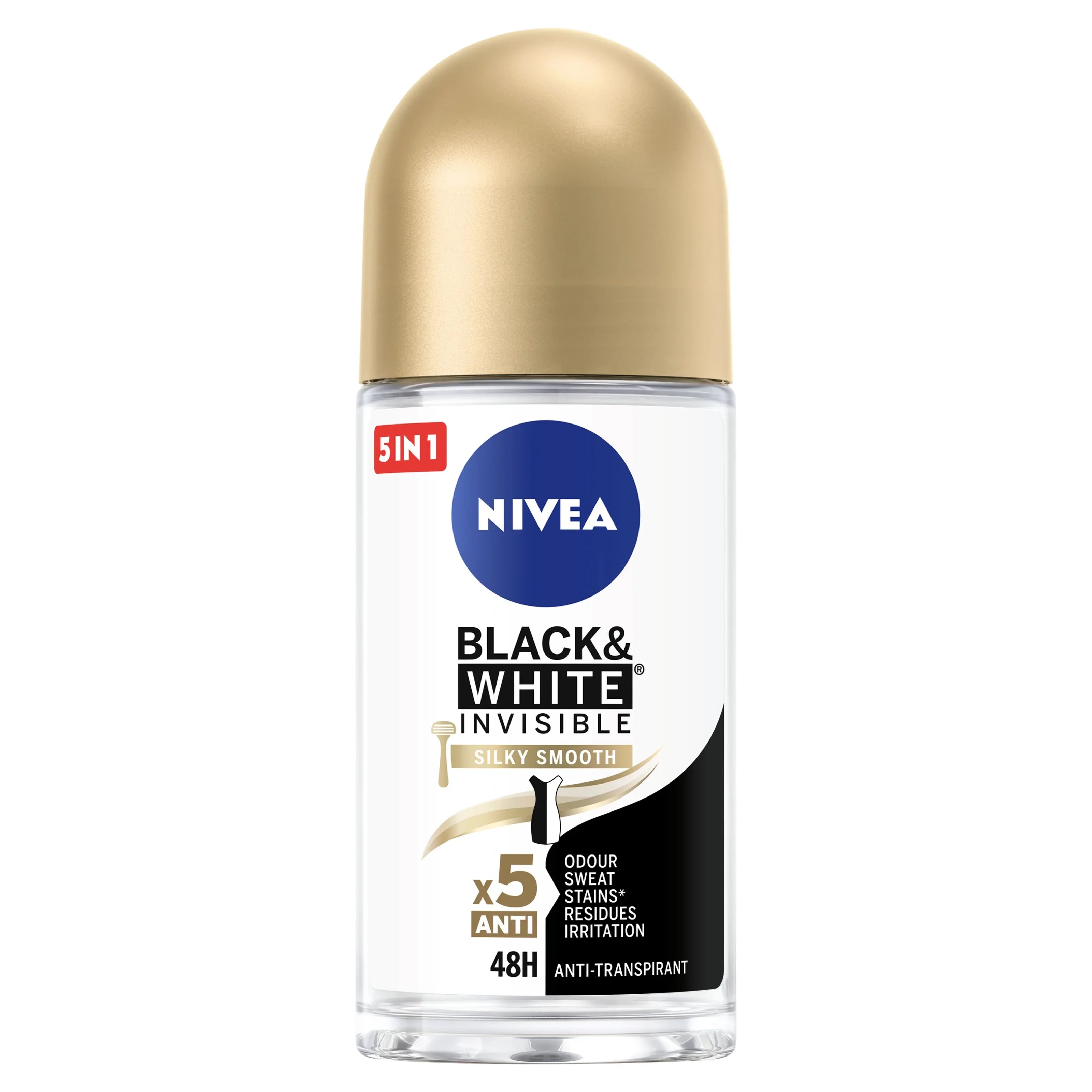 Nivea Deodorant black & white smooth roller 50 Milliliter