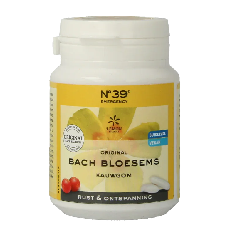 Bach Bloesem Bach Bloesem kauwgom nr. 39 rust en ontspanning 40 Stuks