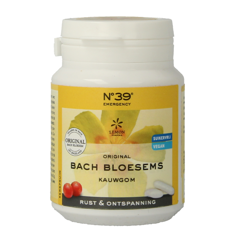 Bach Bloesem Bach Bloesem kauwgom nr. 39 rust en ontspanning 40 Stuks