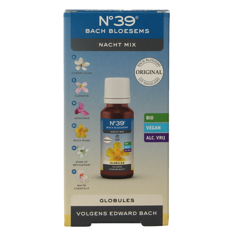 Bach Bloesem Globule parels nr. 39 nacht bio 20 Gram