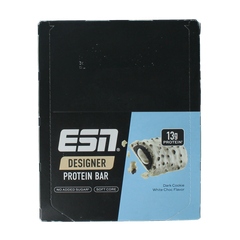 ESN Dark cookie white chocolate bar 45g 12 Stuks