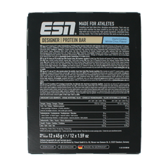 ESN Dark cookie white chocolate bar 45g 12 Stuks