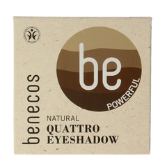 Benecos natural beauty Natural eyeshadow quantro coffee 1.00 Stuks