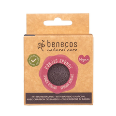 Benecos natural beauty Natural konjac sponge - black bamboo 1 Stuks
