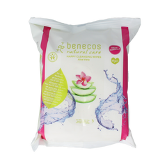 Benecos natural beauty Vegan happy reinigingsdoekjes 25.00 Stuks