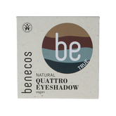 Benecos natural beauty Natural eyeshadow quantro true blue 1.00 Stuks