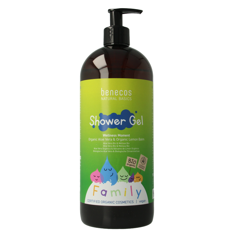 Benecos natural beauty Natural showergel family size wellness moment 950 Milliliter