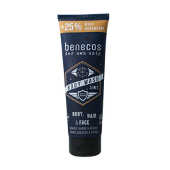 Benecos natural beauty Bio for men only body, hair & face wash 250 Milliliter