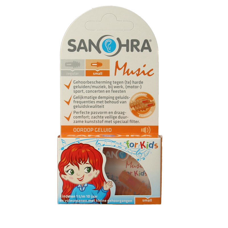 Sanohra Oordoppen geluid noise small kinderen 1 Paar